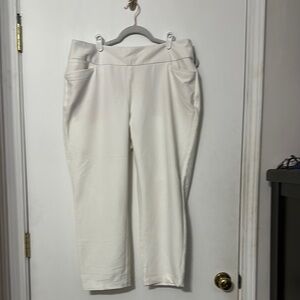 Adidas White Ankle Cropped Golf Pants